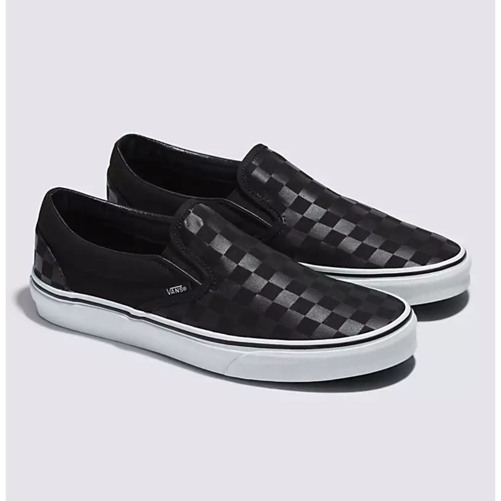 Vans Black Checkered Slip-On Shoes